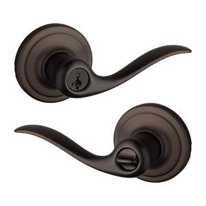 lot 5995 image: Kwikset Tustin Keyed Entry Lever Featuring Smartkey� in VB - Retail $234