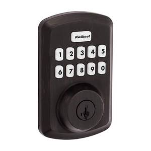 lot 5997 image: Kwikset 250 TRS 11P SMT Power Keyless Entry Deadbolt  Bronze - Quantity 1 - Retail $105