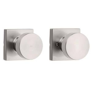 lot 6030 image: Pismo Satin Nickel HallCloset Square Door Knob - Retail $37