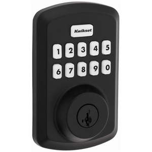 lot 6032 image: Kwikset 9250TRS-514S Powerbolt 250 Transitional Single Cylinder 10-Button Keyless Entry - Retail $105