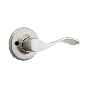 lot 6042 image: Kwikset Balboa Satin Nickel Steel Dummy Lever 3 Grade Right Handed - Retail $53