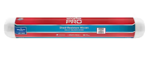 lot 6098 image: 18 in. x 12 in. High-Density Fabric Pro White Woven Roller Cover ApplicatorTool - Retail $0