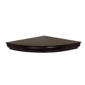 lot 6108 image: Home Decorators Collection 12 in. L x 12 in. W x 1.75 in. H Profile Espresso Corner Shelf, Brown - Retail $30