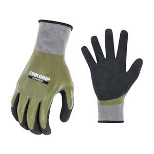 lot 6127 image: Medium Green Waterproof Double Dip Latex Gloves - Retail $8