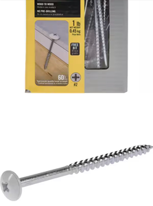 lot 6161 image: #10 3 in. Phillips Truss-Head Cabinet Screw 1 lb.-Box (60-Piece) - Retail $0