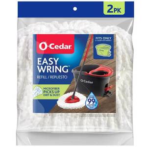 lot 6162 image: O-Cedar EasyWring Mop Head Replacement - 2ct - Retail $24