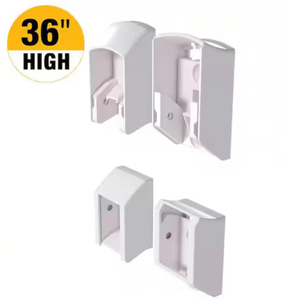 lot 6172 image: (24ct) 3 in. H x 2 in. W Aluminum Deck Railing Stair Bracket for 36 in. High System White - Retail $0