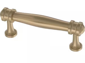 lot 6179 image: 12pk Charmaine 3 in. (76 mm) Classic Champagne Bronze Cabinet Drawer Pull - Retail $0