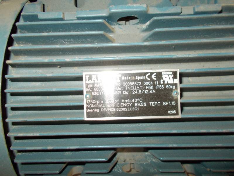 lot 2250 image: lafert 3 phase electric motor Type AMH132MZA4 Model 30088572 0004