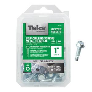 lot 6204 image: ITW Brands 151541 14 x 1 in. Hex Washer Head Drill Point Metal-to-Metal Screws - 60 Count - Retail $47