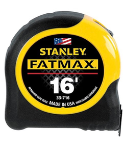 lot 6225 image: Stanley FATMAX 16 ft Tape Measure 33-716 - Retail $0
