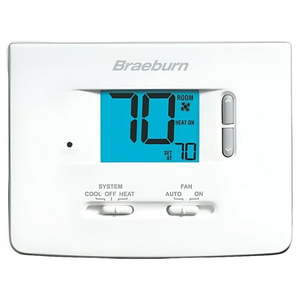 lot 6256 image: Braeburn 1020Nc Digital Non-Programmable Thermostat - White