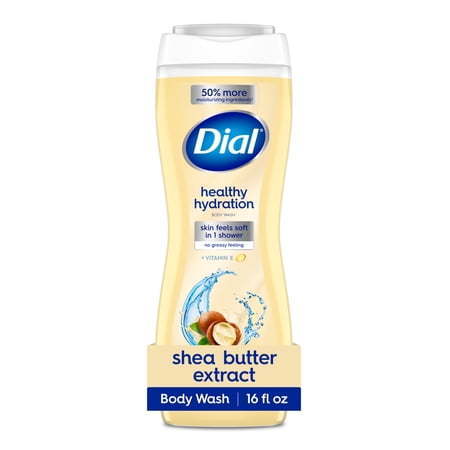 lot 142 image: Dial Healthy Hydration Body Wash Shea Butter Extract with Vitamin E  16 fl oz - Retail $8