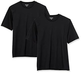 lot 147 image: Amazon Essentials Mens Short-Sleeve Crewneck T-Shirt, Pack of 2, Black, X-Large (B06XWLT3GS) - Retail $44