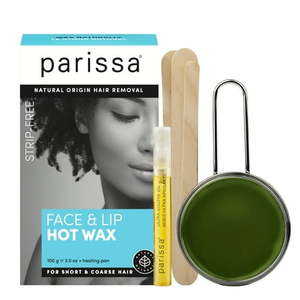 Parissa Face & Lip Hard Wax Kit | No-Strip Hot Wax for Coarse Facial Hair - Retail: $29