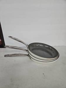 lot 1032 image: Lot of 3 10.5 Green Pan Original Fry Pans with Magnetop Induction Technology