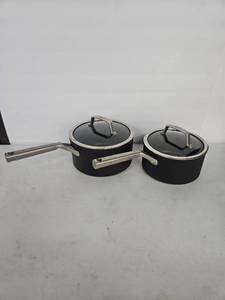 lot 1035 image: Ninja Foodi NeverStick 4-Piece Cookware Set 2.5 & 3.5 qt Pans With Lids