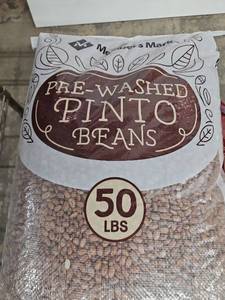 lot 1080 image: 50 Pounds PRE-WASHED PINTO BEANS
