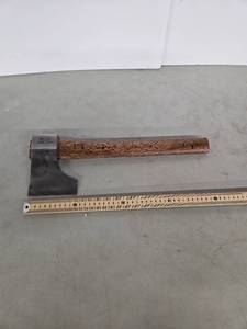 lot 1090 image: Throwing Axe with Wood Handle