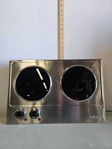 lot 1119 image: Cusimax Electric Hob 2-Burner 1800W CMIP-C180 ES-3202C Tested Working
