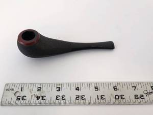 lot 2004 image: Smoking Pipe Black Bowl Red Rim Stem