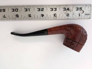 lot 2008 image: Smoking Pipe with Carved Bowl and Black Stem