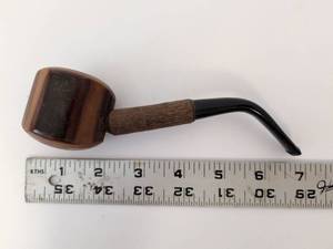 lot 2017 image: Tobacco Smoking Pipe with Wood Handle and Bowl
