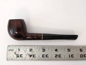 lot 2031 image: Tobacco Pipe with Dark Bowl and Black Stem