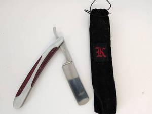 lot 2056 image: Kershaw KG1102 Straight Razor with Storage Pouch