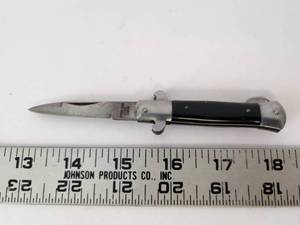 lot 2073 image: Stainless Steel Japan Folding Knife with Black Handle