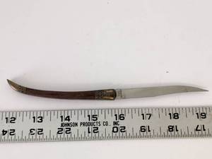 lot 2074 image: Stainless Steel Folding Knife with Wood Handle