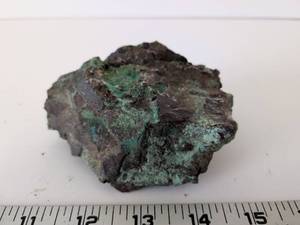 lot 2077 image: Copper Ore Specimen with Green and Dark Patina