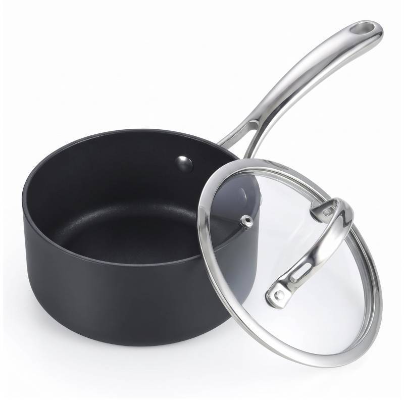 lot 1045 image: Cooks Standard 1-Quart Hard Anodized Nonstick Saucepan without Glass Lid - Retail $34