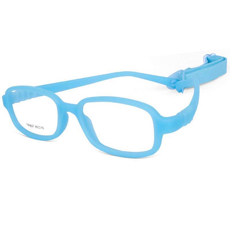 lot 1012 image: AQWANO Children Optical Glasses Frame TR90 Flexible Bendable One-piece Safe Eyeglasses Girls Boys Square - Retail $19