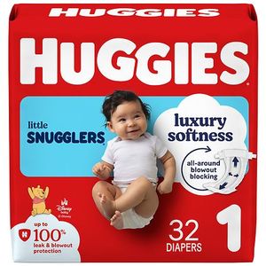 lot 1041 image: Huggies Little Snugglers Gentle Protection Diapers - Size 1 - 32ct - Retail $43