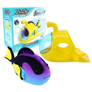 lot 1065 image: ZhuZhu Aquarium Submarine  Motorized Fish Toy (Blue Tang) - Retail $21