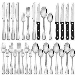 lot 1108 image: 24 PCs Silverware Set Service for 4, Kitchen And Dining Eating Utensils Set - Retail $25