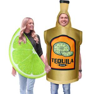 lot 1131 image: HooLing 2 Pcs Halloween Couples Costumes for Adult Tequila and Lime - Retail $46