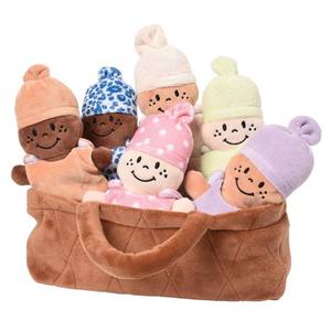 lot 1148 image: Creative Minds Basket of Babies Soft Baby Dolls, Sensory Toys, Multicultural, Diversity, Inclusion and Social Emotional Learning, Baby Toys for All Ages, Set of 6 Plush Dolls, Multicolor - Retail $40
