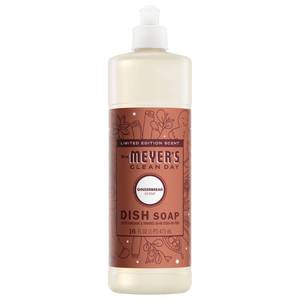 lot 1154 image: MRS. MEYERS CLEAN DAY Liquid Dish Soap, Gingerbread, 16 fl oz - Retail $14