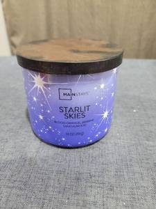 Mainstays Starlit Skies 3-Wick Ombre Wrap Candle  14 Ounce