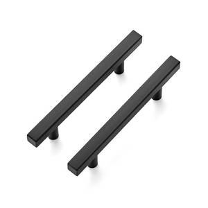 lot 574 image: Ravinte Matte Black Cabinet Hardware Square Pulls, 3.75 Inch, 19Pack