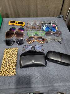 lot 596 image: Lot of Eyeglasses and Sunglasses with Cases and Accessories