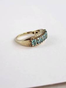 lot 133 image: .925 Ring with Blue Stones