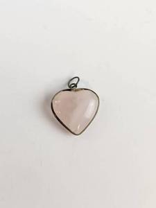 lot 170 image: Heart-Shaped Stone Pendant with Sterling Silver Bezel