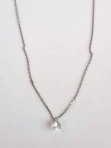lot 172 image: Crystal Pendant Necklace with Sterling Silver Chain