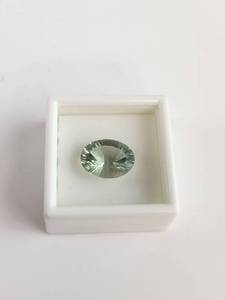 lot 191 image: Green Prasiolite Oval Faceted Gemstone 6.50 ct 16x12mm