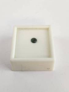lot 198 image: Andesine-Labradorite Round Faceted Gemstone 0.25 Carat 5mm Green