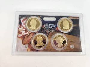 lot 247 image: United States Mint Presidential $1 Coin Proof Set 4-Coin