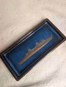 lot 529 image: Lagun Swedish American Line Ship Commemorative Ceramic Tray